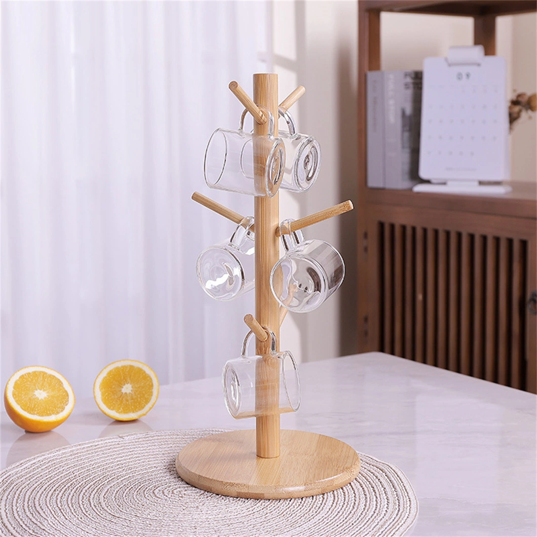 Bamboo Mug Rack Cup Organizer Counter Cup Counter Stand Mug Holder Tree